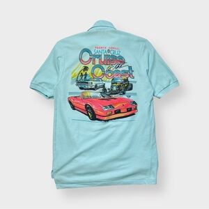 Vtg NOS 1989 Cruise Coast Shirt, K. Telfer, Camaro Santa Cruz Hot Rod O.Tee L